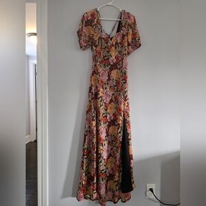 NWT Floral Maxi Dress with V-Neck